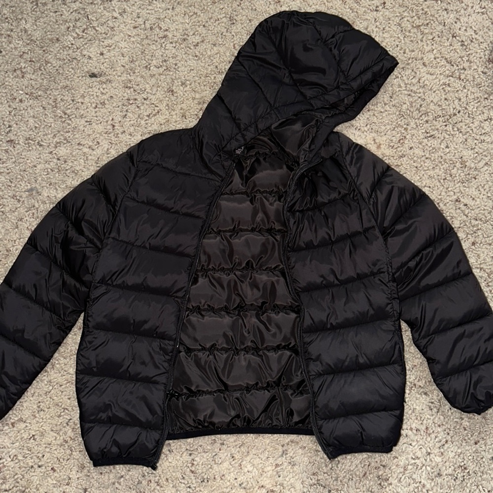 Girls black puffer jacket